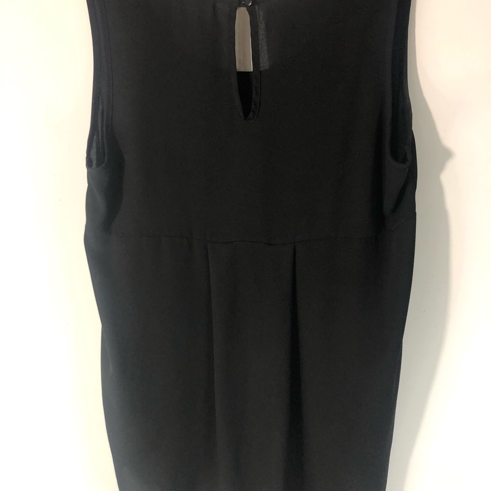 Long Black Silky Polyester Tunic - Picture 7 of 9